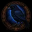 Placeholder: Mighty Raven with nature and runes and glowing eyes