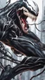Placeholder: Venom with no eyes mix with machine in solo leveling shadow artstyle, cyberpunk them, intricate details, highly detailed, high details, detailed portrait, masterpiece,ultra detailed,best quality