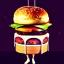 Placeholder: burger cult at the edge of the universe in surrealistic style