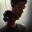 Placeholder: 8K resolution concept art portrait by Greg Rutkowski, DJ, headphones, performance