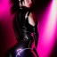 Placeholder: Ultra detailed fullbody Portrait in oil on canvas of beautiful punk busty Woman biker from Tron legacy,intense stare,wearing minimal skintight latex suit,extremely detailed digital painting, extremely detailed face,crystal clear Big eyes,mystical colors,perfectly centered image, perfect composition, rim light, beautiful lighting,masterpiece,8k, stunning scene, raytracing, anatomically correct, in the style of Ohrai Noriyoshi and Evan lee and robert and howard and Simon Bisle