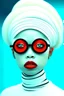 Placeholder: lady with three eyes, bizarr, surreal, albino, photorealistic, high resolution