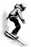 Placeholder: thin line drawing of a snowboarder