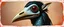 Placeholder: 3d airbrush render, magpie elf alien dodo , pinhole cam, airbrush 3d rendering, in the style of Titian and Dali , torn edges on border
