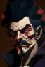 Placeholder: A portrait of a bizzare villain from One Piece anime, Caravaggio style