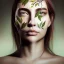 Placeholder: "full face tattoo of leaves and branches extending past face and morphing into reality, 8k resolution, high-quality, fine-detail, intricate, digital art, detailed matte, volumetric lighting, illustration, octane render