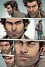 Placeholder: man with scruffy hair, stubble and a judgmental look on his face comic book style