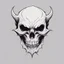 Placeholder: minimalistic demon skull