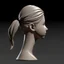 Placeholder: simple sculpted hair