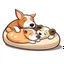 Placeholder: 2 Dogs sleeping cartoon