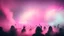 Placeholder: Concert, show, crowd in the fog, loghts, pink, laser