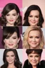 Placeholder: Merge Hailee Steinfeld/Bailee Madison/Marie Osmond/Lynda Carter/Scarlett Johannson/Sandra Bullock/Judy Landers/Audrey Landers/Heather Locklear//Tonya Roberts/Dolly Parton/Christina Hendricks/April Bowlby/Jodie Sweetin/Ariel Winter into one person, a woman named Judith Swendersen with short, buzz-cut, pixie cut hair tapered on the sides, blue eyes,