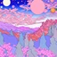 Placeholder: Colourful, peaceful, Egon Schiele, Max Ernst, night sky filled with galaxies, planets, and stars, rock formations, trees, flowers, one-line drawing, sharp focus, 8k, deep 3d field, intricate, ornate