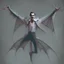 Placeholder: a vampire with arms outstretched viewed from the side