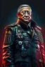 Placeholder: Susilo bambang Yudhoyono former president of Republic Indonesia in militiary cyberpunk style