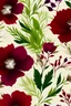 Placeholder: Rustic Neutral Boho red and purple flowers and green leaves image