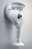 Placeholder: An eye-catching poster featuring a realistic illustration of a white plumbing PVC knee fitting. The intricate details of the joint, including its smooth texture, precise angles, and reflective surface, are beautifully captured. The depth of field technique is used to emphasize the main subject while creating a luxurious and professional aesthetic. The background is skillfully blurred, creating a bokeh effect that adds depth and visual interest to the composition. This poster is perfect for plumb