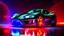 Placeholder: alien tech sports car, unusual neon lighting, high velocity, 64k, dystopian, vray