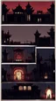 Placeholder: One day in front of a terrifying night palace, 2D, simple