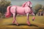 Placeholder: a pink horse like a 19th painting