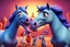 Placeholder: satanic horse whisperer whispering horses so they go crazy, in the style of Pixar, expertly crafted in a whimsical and vibrant cartoon style. is masterfully rendered in a lifelike 3D design, which captivates viewers with there irresistible charm.