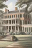 Placeholder: Illustrate a grand plantation setting in the 1800s, with Isaac Franklin and John Armfield as wealthy slave owners. Highlight their opulent lifestyle and the beginning of their partnership