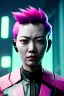 Placeholder: Cyberpunk portrait, Asian cyber woman:: symmetry photography, cyberpunk, pink hair, makeup, long line eye, light iris eye, :: latex coat :: cinematic, Ultra realistic, dark scene, soft color, highly detailed, unreal engine 5, RTX, ultra detail, 3d, finely drawn, high definition.