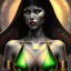 Placeholder: ultra detailed portrait of beautiful Vampirella , wearing a bikini plate armor, extremely detailed digital painting, extremely detailed face,crystal clear green eyes, in the style of robert e howard and pablo oliveira and Ken Kelley, mystical colors,perfectly centered image, perfect composition, rim light, beautiful lighting,8k, stunning scene, raytracing