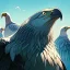 Placeholder: eagle, portrait.intricate detail,.studio ghibli,andrea bonelli,Kilian Eng,Ohrai, Dan Craig character, style.