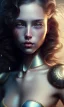 Placeholder: porno model , cute, beautiful, long hair, wavy hair, curly hair، black eyes, head and shoulders portrait, cinematic, 8k, resolution concept art portrait by Greg Rutkowski, Artgerm, WLOP, Alphonse Mucha dynamic lighting hyperdetailed intricately detailed