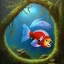 Placeholder: spray painting, fish living in a tree