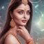 Placeholder: beautiful indian actress aishwarya rai , head, women, portrai, tron sketch of a girl on lined paperA beautiful one nude body of a make up smiling woman blond long hair, alone, high key lighting, volumetric light high details with white stripes and blue eye, smiling with plump pink lips, flowers around, unreal engine petit prince belle fine, profil de trois quart, grand front cosmique, peau bleu cristalline, yeux bleu