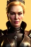 Placeholder: Cersei Lannister as evil queen in black leather, lena headay, leather, busty, cleavage, angry, rage, stern look. character design by cory loftis, fenghua zhong, ryohei hase, ismail inceoglu and ruan jia. unreal engine 5, artistic lighting, highly detailed, photorealistic, fantasy