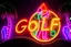 Placeholder: the spysex coin golfer multi color neon sign, ultimate psychedelic beauty