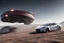 Placeholder: A Tesla 'Model S' is drifting at top speed, on the planet 'Hoth'. CINEMATIC. WIDE ANGLE LENS. PHOTO REAL.