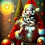 Placeholder: art by michael hutter, sexy siren, breasts, two santa hats