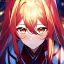 Placeholder: Clear focus, anime, 8k, high quality, detailed, beautiful lighting, vibrant colors, red long hair, vibrant golden eyes, girl,