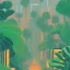 Placeholder: tropical city, latino, plants, streets, risograph poster, flat design, 2 colors