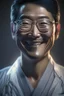 Placeholder: asian surgeon portrait smiling, scalpel pose, dark lighting, hyper-realistic, Meticulously intricate perfectly symmetrical extremely detailed, portrait, pixiv daily ranking, pixiv, extreme depth of field, artstation, spectacular details, volumetric lighting, masterpiece, cinematic, Hollywood production, 8k resolution, high definition, max octane render, vivid colors, max resolution, unreal engine , max perfectionism, realistic composition, professional photography, max focus, masterful technique