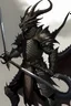 Placeholder: A dragonid warrior with a black greatsword