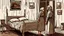 Placeholder: in front of the picture from the back, an old woman in a black and gray vintage villager dress and in a gray headscarf standsat the end of an old bed, on bed lies Evica a young woman with dark blond hair , bloody thighs and legs, you can see her face, the little old room, old, village environment, little light, shadow in the corner, dramatic atmosphere, high detailed, sharp focus, high realistic, thriller mood, perfect photo