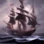 Placeholder: Dark black wearing pirate fleeting ship