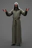 Placeholder: russian monk for a horror , silent hill style, 3d model, t-pose, full length, a pose, front face, for a videogame