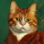 Placeholder: Portrait of a cat by Van Gogh