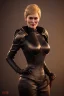 Placeholder: Cersei Lannister as evil dominatrix in black leather, busty, cleavage, curvy, lena headay, angry, stern look. character design by cory loftis, fenghua zhong, ryohei hase, ismail inceoglu and ruan jia. unreal engine 5, artistic lighting, highly detailed, photorealistic, fantasy