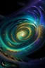 Placeholder: Swirling whirlpool in space fractals beautiful space like nebula iris deep fractals into infinite divine beauty iridescent