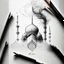 Placeholder: Create a detailed pencil sketch featuring smoke tendrils intertwining with abstract shapes inspired by Islamic architecture, forming an asymmetrical mosque-like structure that harmoniously fills the entire canvas.