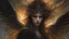 Placeholder: a female angel of light, divine creatures messengers of the kingdom of heaven, protectors. illuminated composed of fire and light. luminous beings with wings and halos, celestial beings.. detailed cinematography, sharp focus :: mysterious esoteric atmosphere :: matte digital painting by Jeremy Mann + Carne Griffiths + Leonid Afremov, black screen, dramatic shading, detailed face