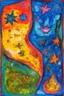 Placeholder: the stars above, in the style of Eileen Agar
