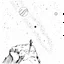 Placeholder: a alone man. pen and ink, birds eye view, illustrated by hergé, Background space and earth